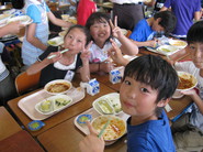 写真：給食の時間