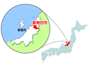 地図：新発田市の位置