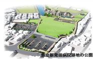 イラスト：県立新発田病院跡地の公園