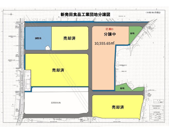 イラスト：新発田食品工業団地分譲区画図