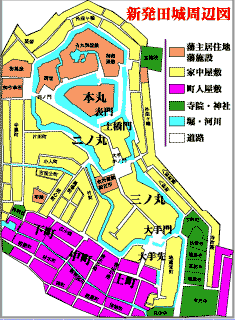 新発田城周辺地図