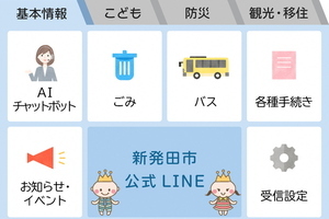 市公式LINE基本メニュー